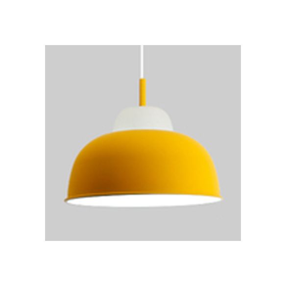 Lámpara colgante de Macaron Loft Bowl Bombilla de aluminio Luz de aluminio para sala de enfermería