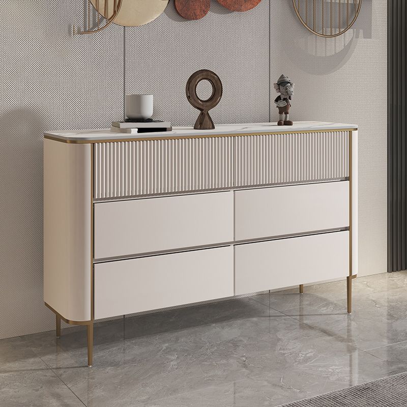 Classic Glam Dresser Stone Storage Chest Dresser with 3/6 Drawers , 15.6 Inch W