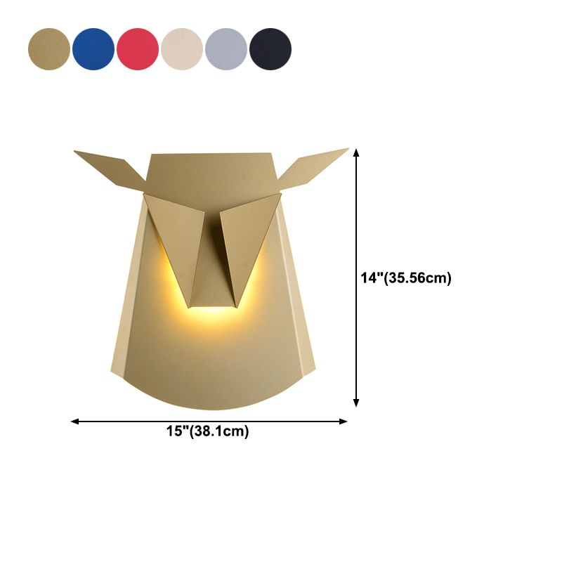 1-Light Geometric Wall Lighting Ideas Modern Style Metal Wall Mount Light Fixture