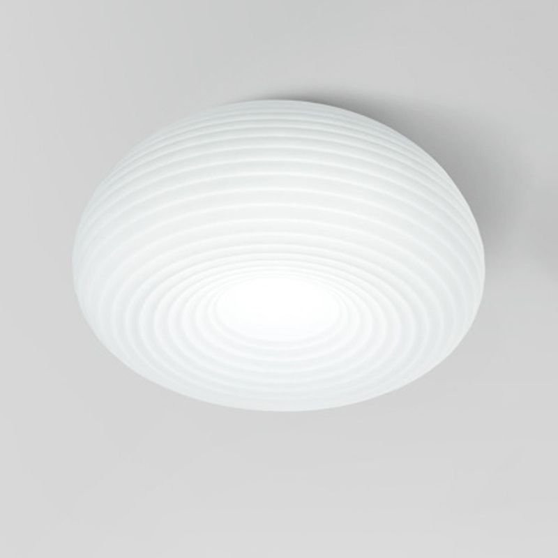 White Shaded Ceiling Light LED Contemporary Flush Mount Lighting for Home