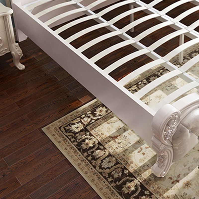 Faux Leather Panel Bed Victorian Standard Bed with Headboard and Footboard