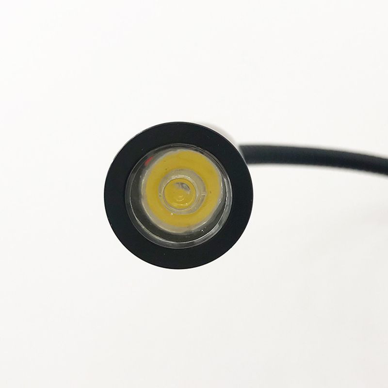 1 Light Square Wall Sconces Modern Style Metal Wall Mounted Reading Lights in Black