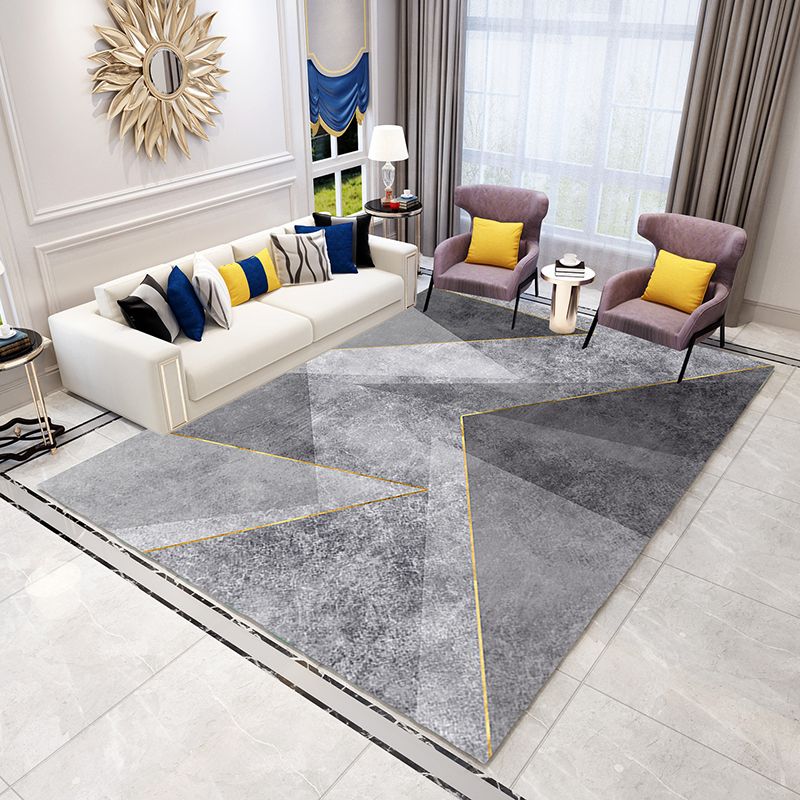 Magnifique tapis de zone de polyester tapis lavable tapis de support sans glissement pour salon