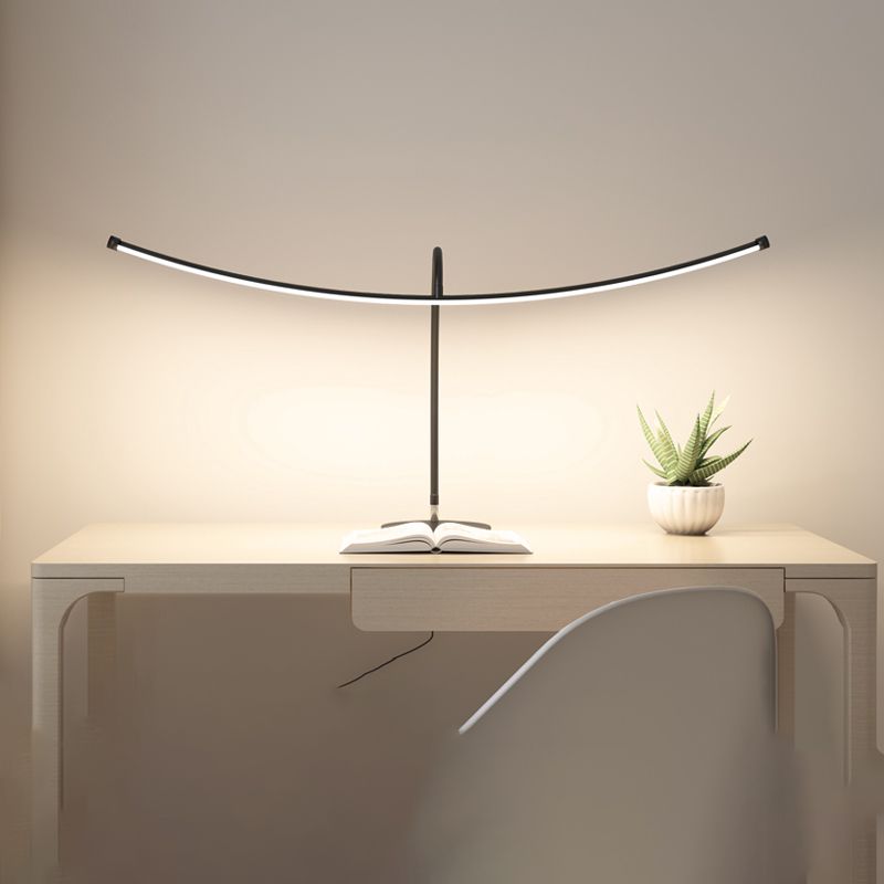 1 Light Linear Table Lighting Modern Style Metal Table Lighting for Bedroom