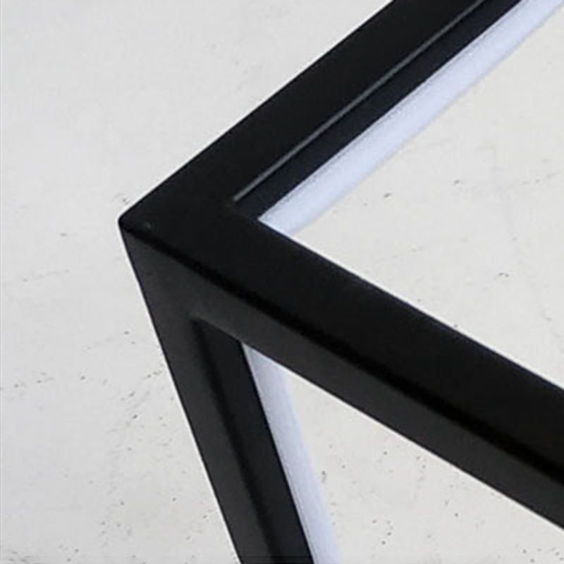 Black Rectangular Linear Table Lamp Modern Creative Metal LED Nightstand Light
