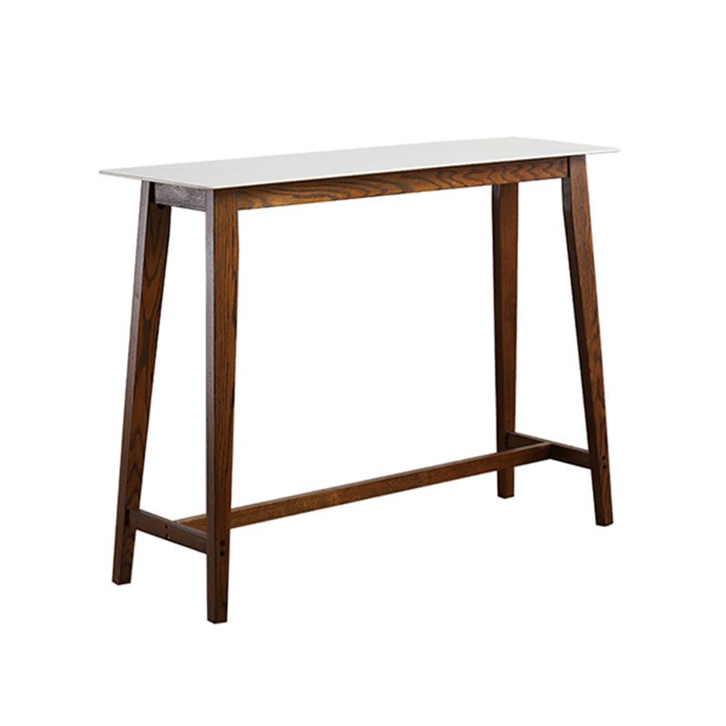 Rectangle Bar Pub Table Set 1/3 Pcs Solid Wood Frame Bar Table and Stools