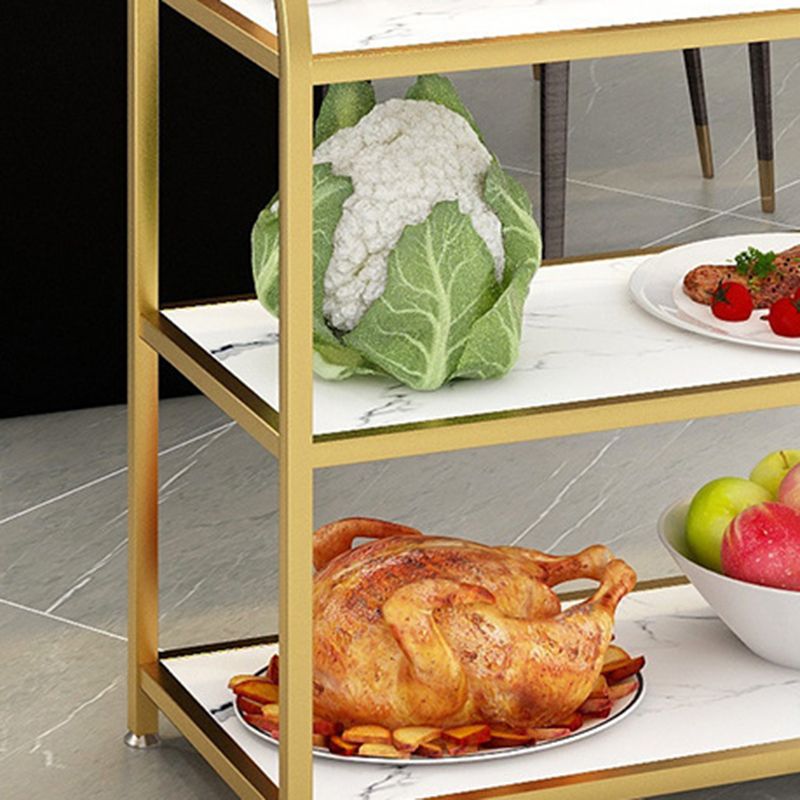 Rolling Contemporary Prep Table Metal Prep Table for Home Use