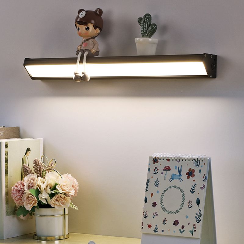 Rectangle Vanity Wall Sconce Fixtures Modern Minimalist Style Acrylic Single Vanity Light