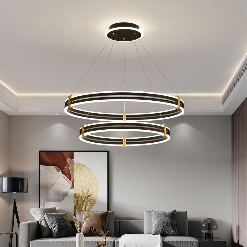 Lampone a LEDELIE LEDELIER MODERNA LUCE A 3-COLOR LIGHT ALLUMINUM ALLUMINUM ALLUMINIO LUCE PENSI