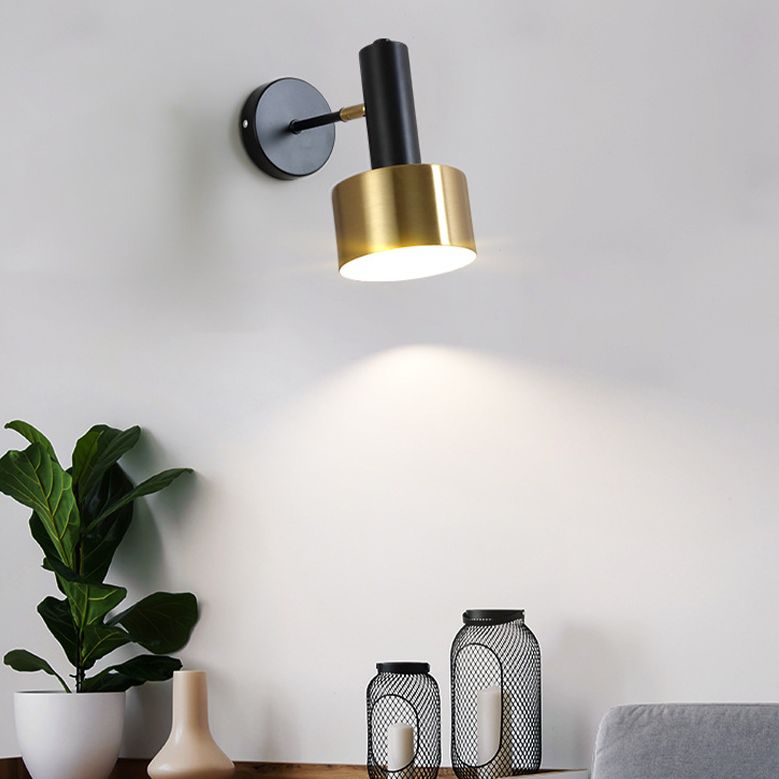 Cilindro Luz de pared contemporánea Luz de montaje de pared de 1 luz para dormitorio
