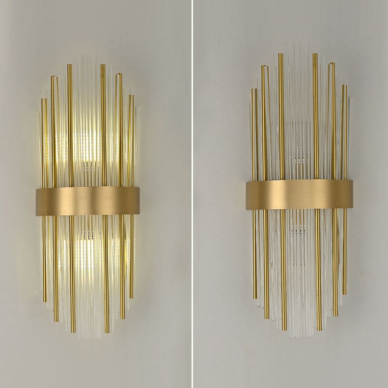 Sombra geométrica de 2 luces Diclas de pared Moderna Moder de monte de pared de estilo de cristal