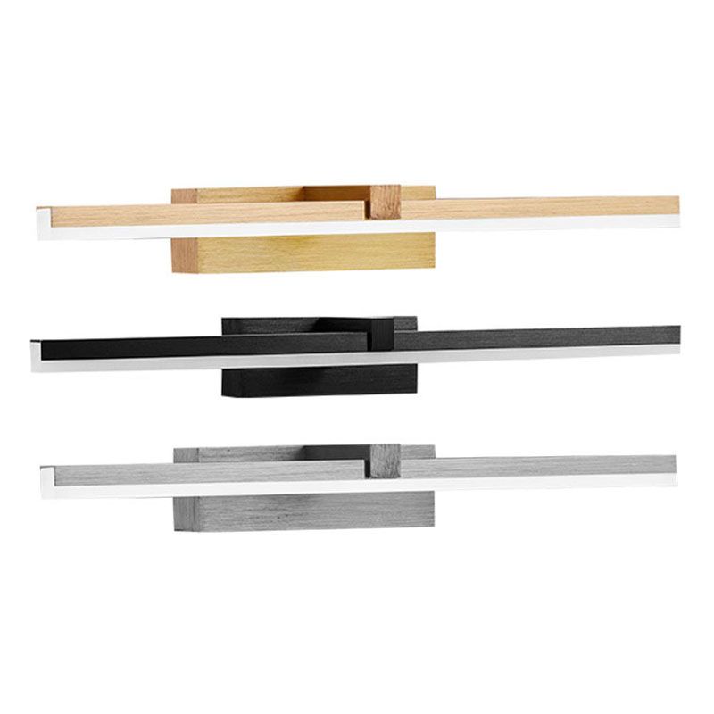 1-Head Linear Shade Wall Sconce Modern Simple Style Mirror Wall Lighting