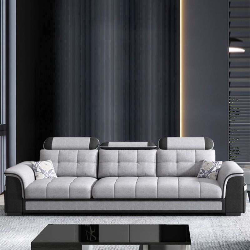 Light-grey Pillow Top Arm Modern Sofa/Sectional with Removable Cushions for Apartment