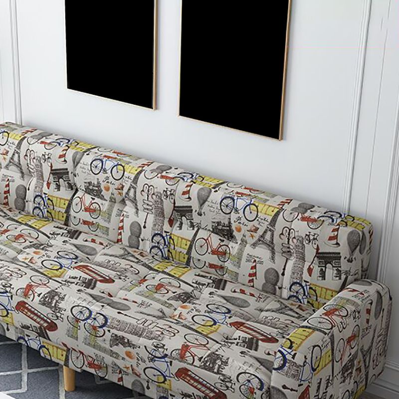 Industrial Living Room Settee Square Arm Biscuit Back Seating