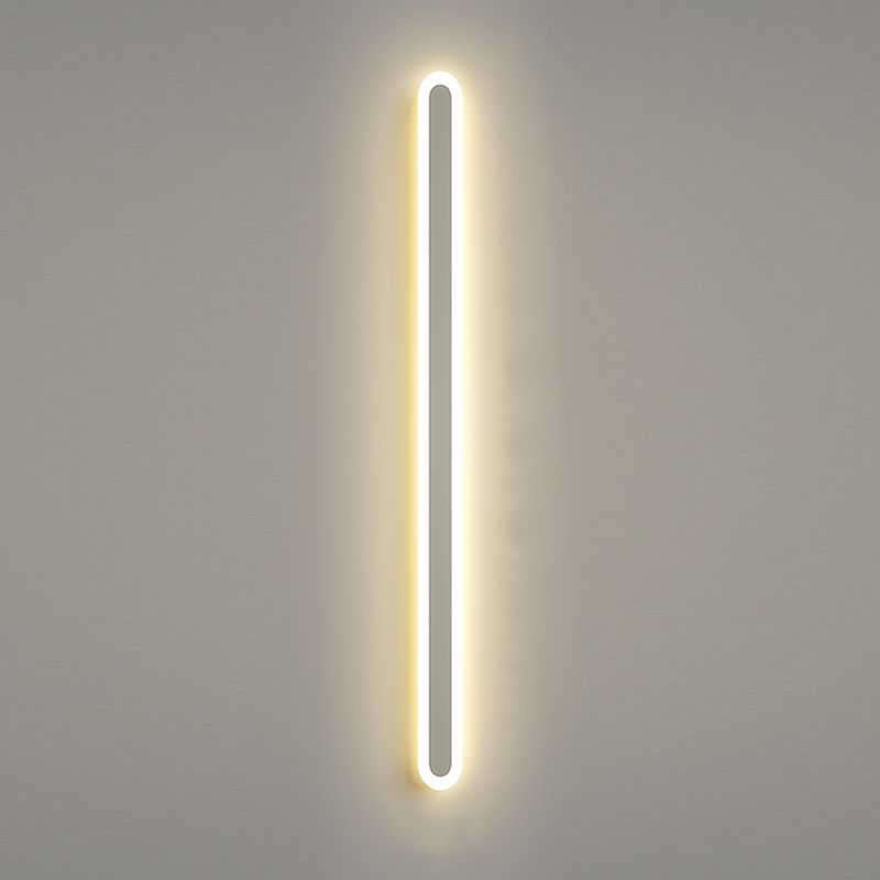 Linear Shape Metal Wall Mount Lighting Modern Style 1-Light Wall Mounted Light Fixtures