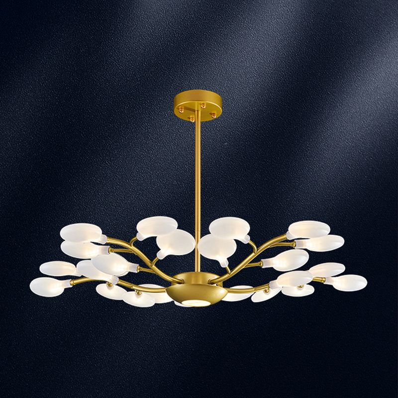 Goldzweig Kronleuchter modernistischer Metall und Acryldecker Kronleuchter für Wohnzimmer