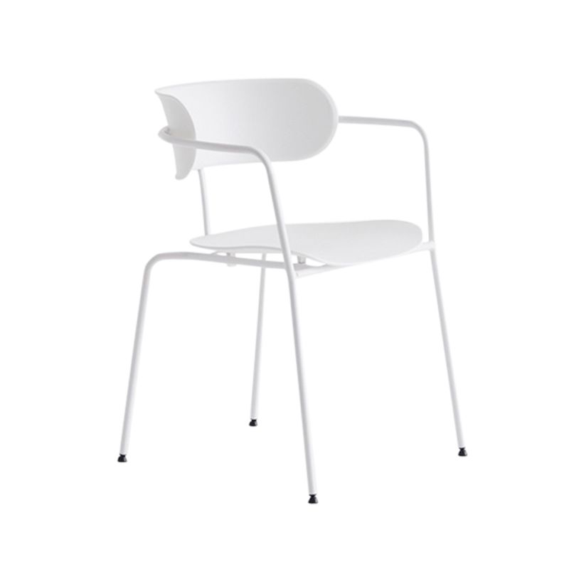 Contemporary Dining Arm Chair Plastic Dining Accent Chair for Home