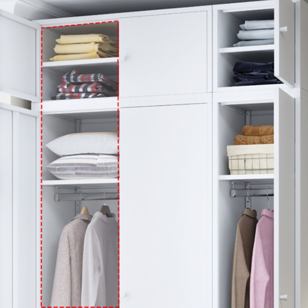 Metallic Finish Cabinet with Legs Contemporary Metal Wardrobe for Home