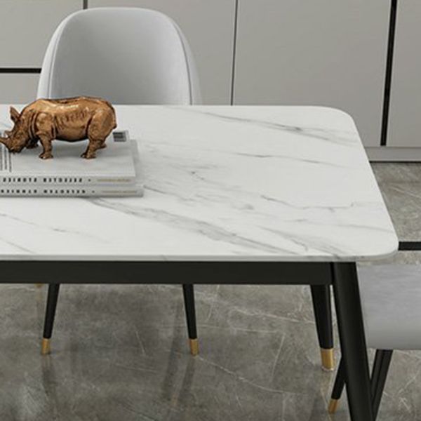Modern Stone Rectangular Dining Table for Restaurant and Bar