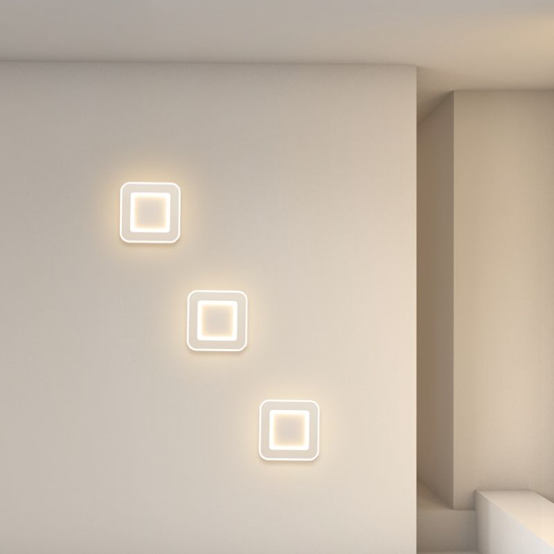 Geometric Shape Metal Wall Sconce Modern Style 1-Light Wall Mount Lighting