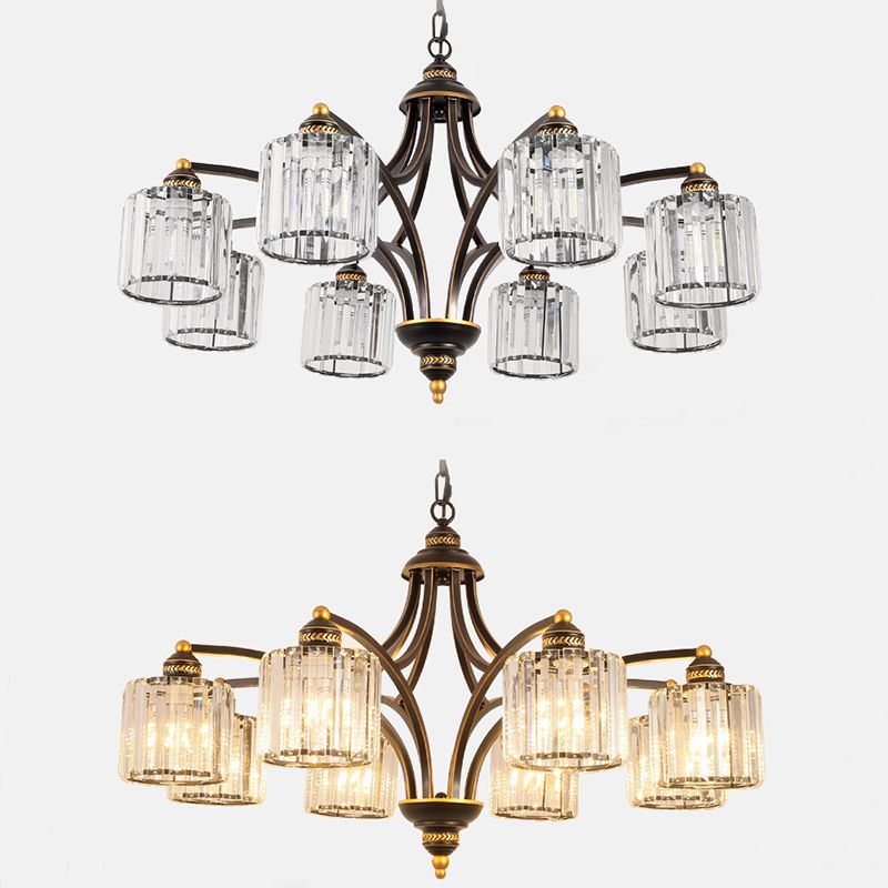 Modern Style Hanging Light Fixture Crystal Pendant Lamp for Bedroom
