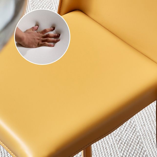 Modern Leather Bar Stool Low Back Counter Stool for Living Room