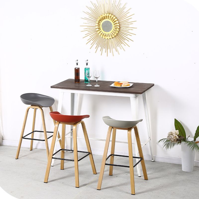 Contemporary Simple Counter Stools 29 Inch Indoor Bar Stool with Metal Leg
