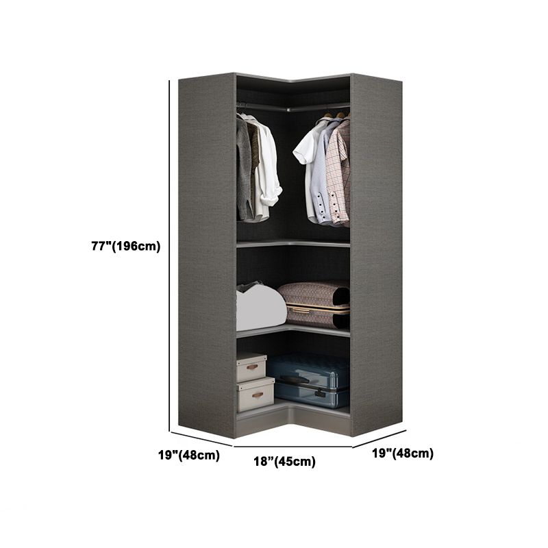 Contemporary Glass Wardrobe Soft Close Door Wardrobe Closet for Bedroom