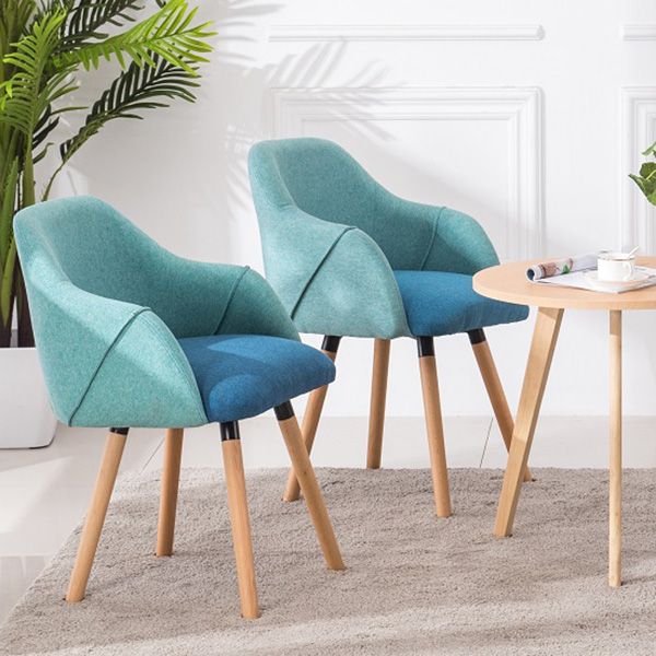Nordic Style Solid Wood Dining Room Chair Upholstered Arm Chair for Home Use