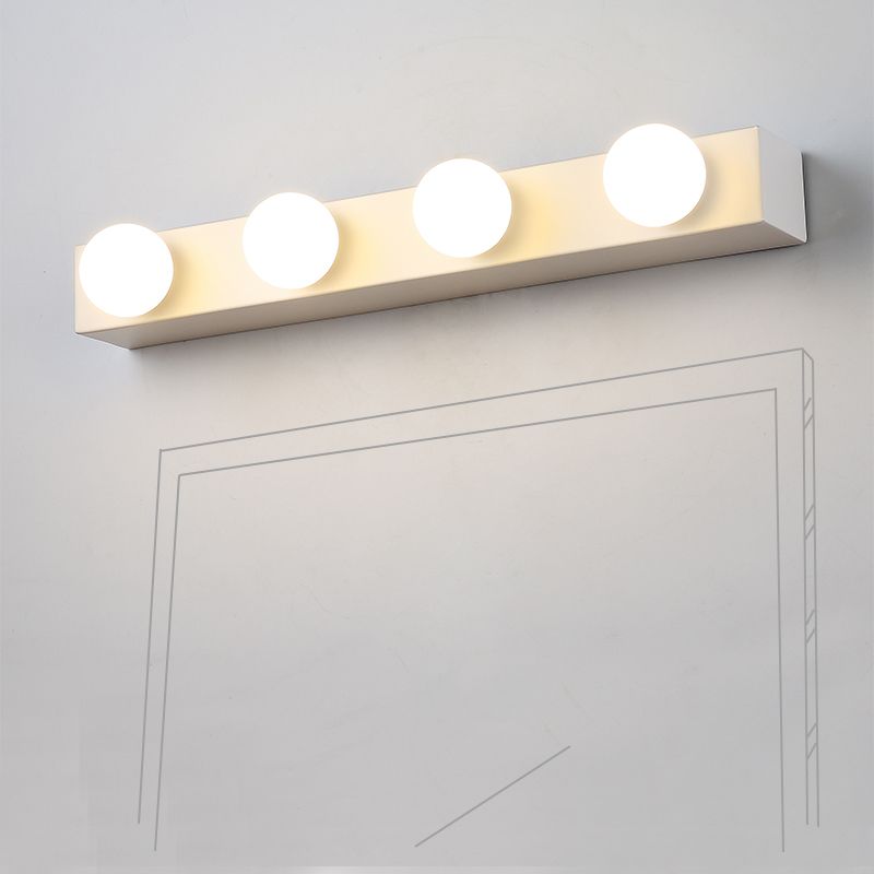 Metal Rectangular Wall Sconce Lighting Nordic Style Wall Lighting Fixture in White