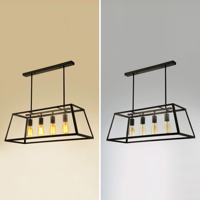 Glass 4 Lights Island Candelier Light Lights Lights Lightings para comedor