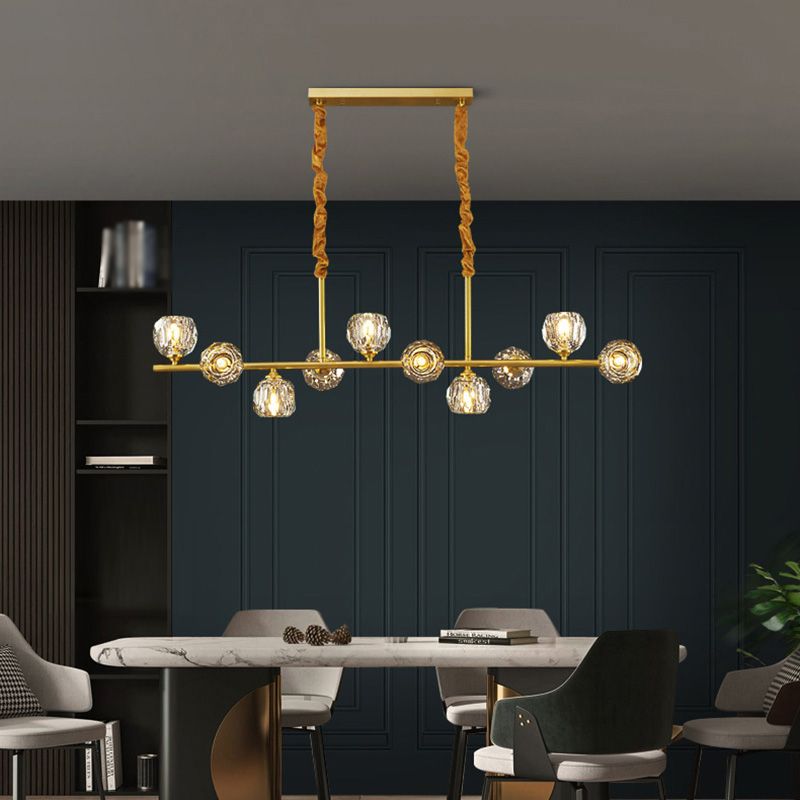 Accensione dell'Isola Globe Crystal Contemporary Simplicity Fishting di illuminazione a sospensione per il ristorante