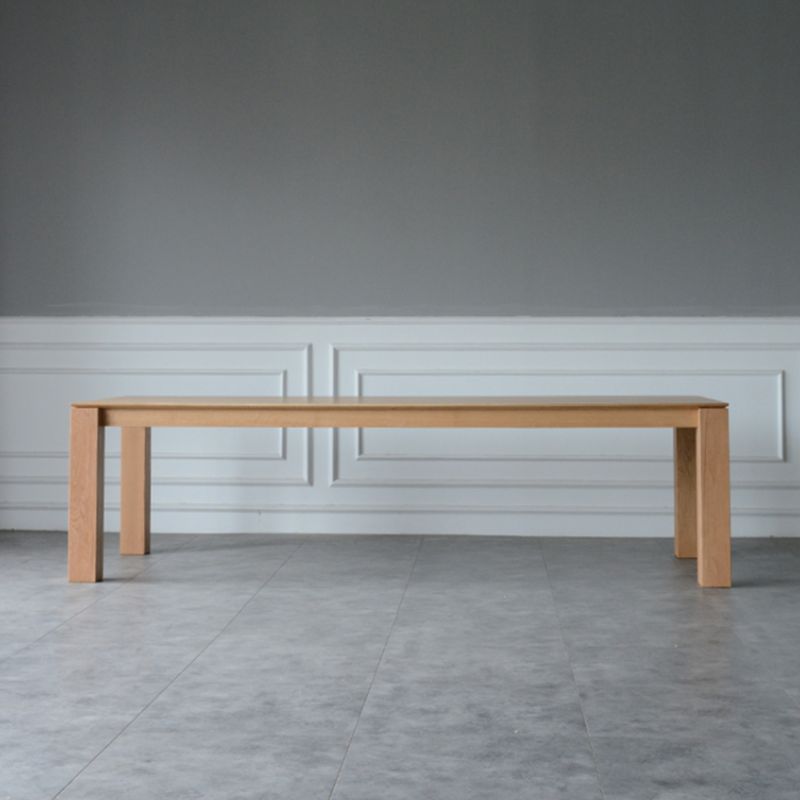 Solid Wood Modern Rectangle Table Wood Top Dining Table with 4 Legs