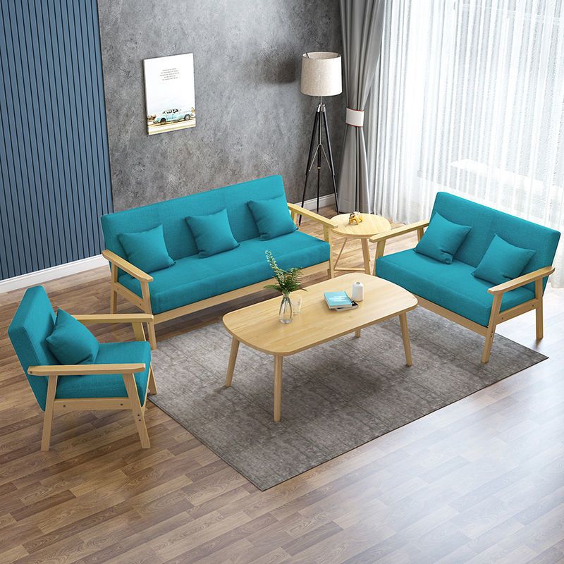 Contemporary Tight Back Standard Square Arm Living Room Settee