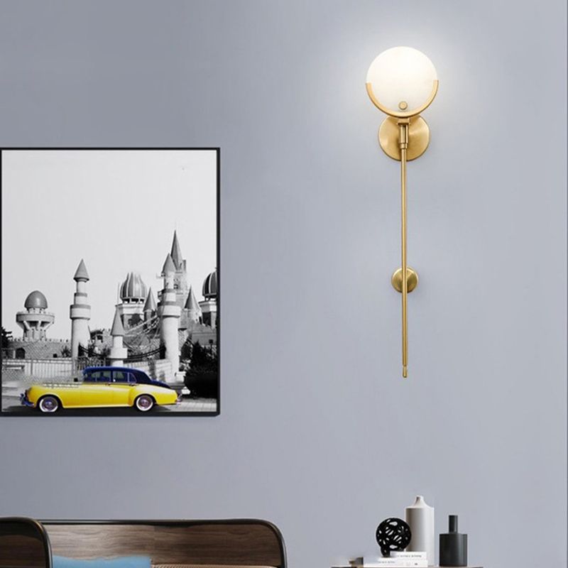 Stein rund umleuchten zeitgenössische 1 Kopfwandhalterung in Gold