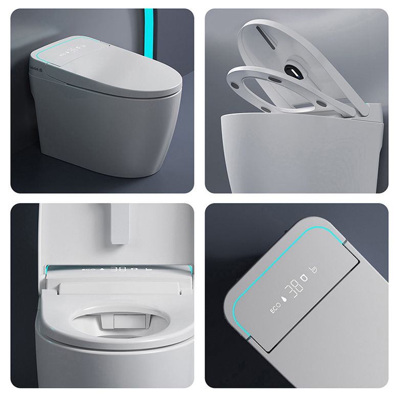 Concealed Tank Modern Toilet Heated Seat One-Piece Flush Toilet with Slow Close Seat