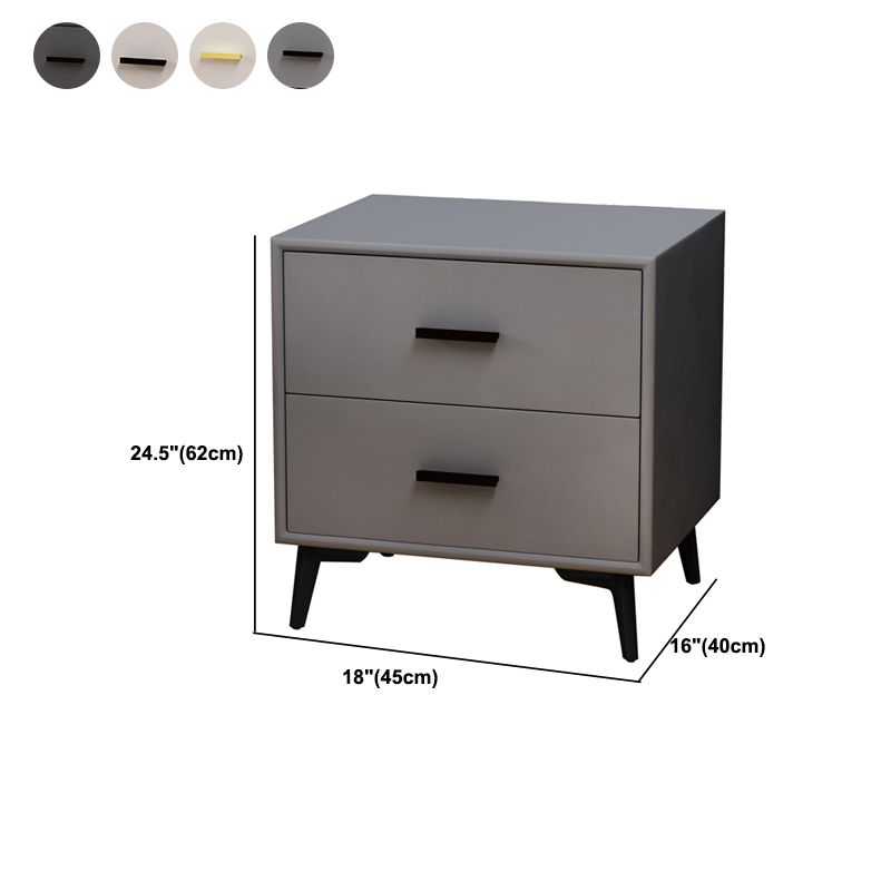 Imitation Wood Night Table Modern Drawer Storage Legs Included Nightstand