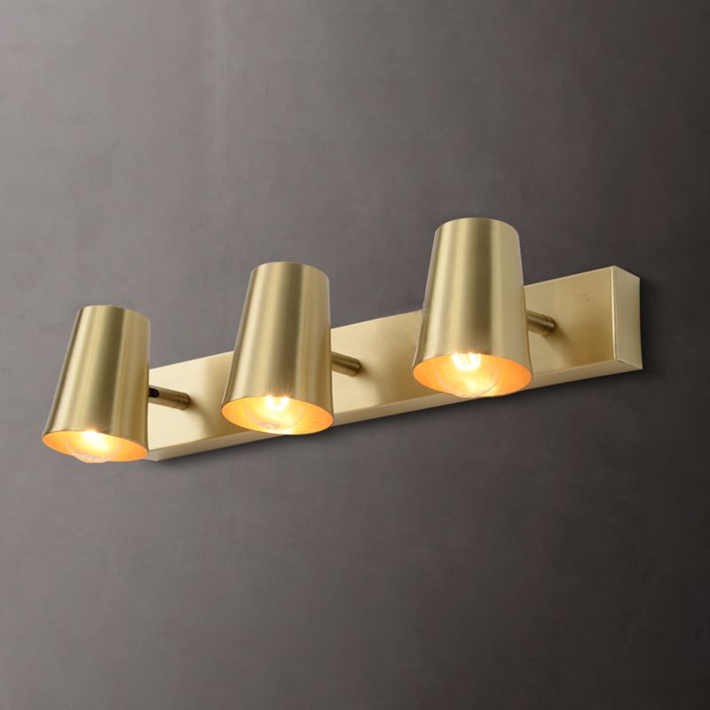 Cono a forma di parete leggera applique in metallo nordico monte da parete da parete lampada in oro