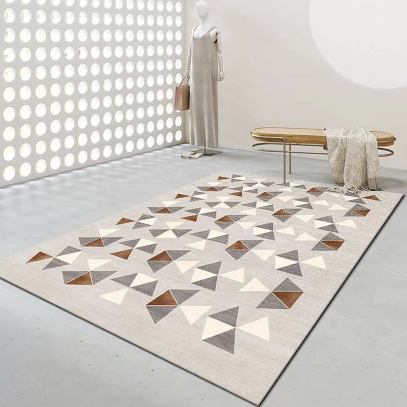 Orange Modern Carpet Polyester Color Lump Carpet Washable Rug for Living Room