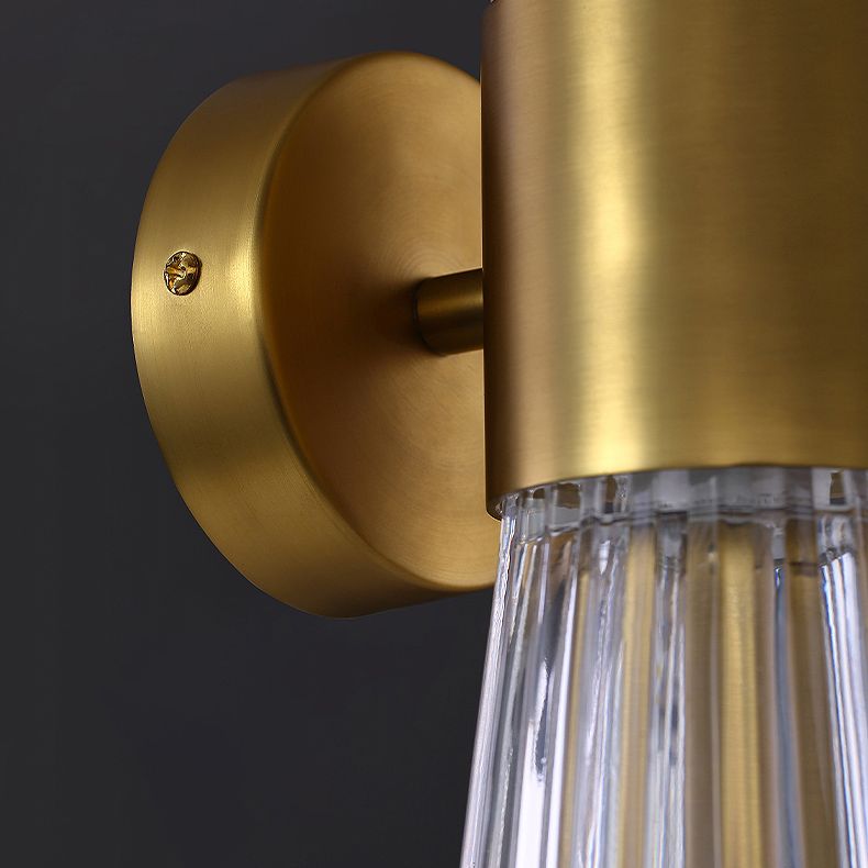 Stile moderno Style geometrico Sconcetto lampada con foglie di cristallo per la parete della camera da letto in oro