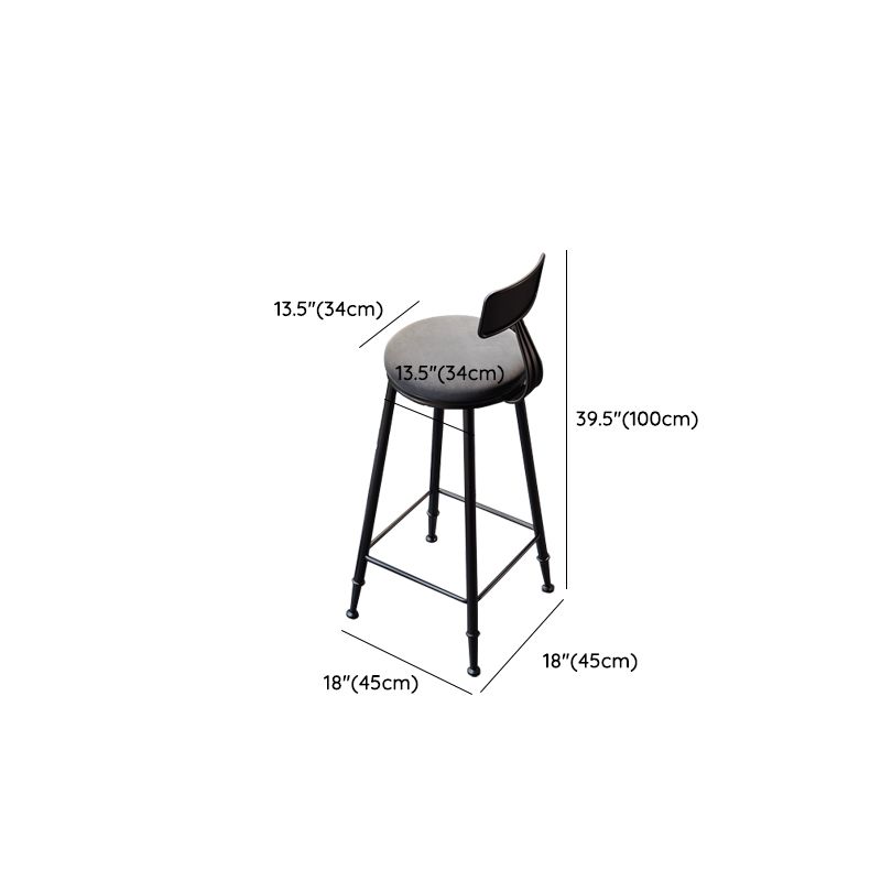 Upholstered Armless Dining Stools Industrial Round Dining Stools