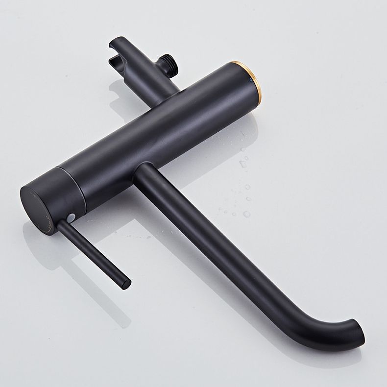 Modern Floor Mounted Metal Freestanding Tub Filler One Handle Freestanding Tub Filler Trim