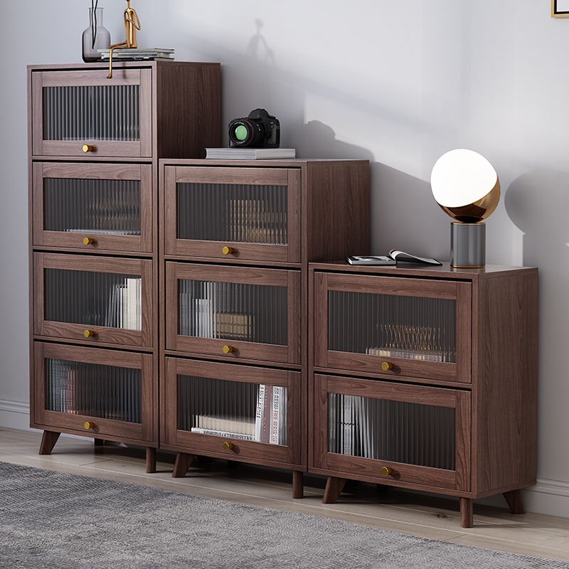 Scandinavian Closed Back Standard Bookshelf Wooden Bookcase with Shelves