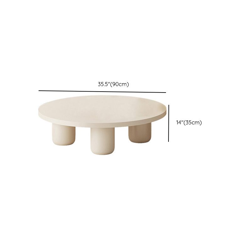 Contemporary Coffee Table Wooden Round Coffee Cocktail Table