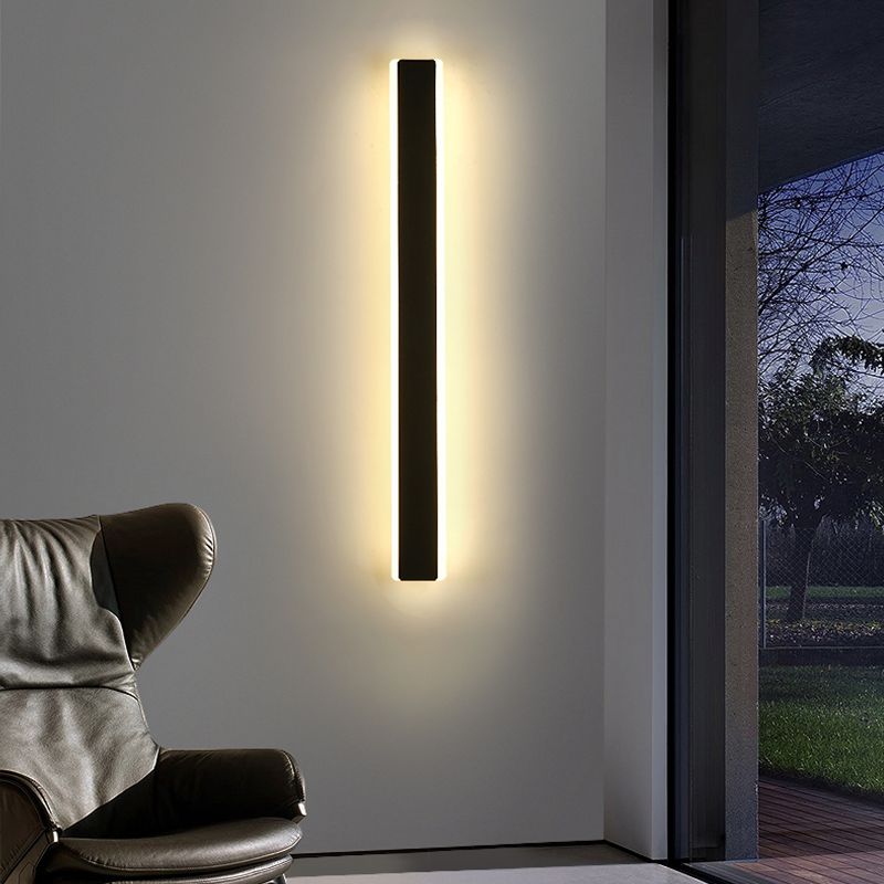 Sombra lineal matones de metal mate moderna iluminación de montaje de pared de luz simple