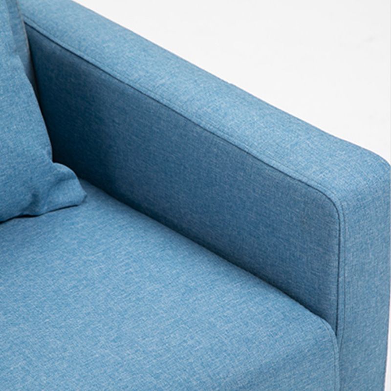 3-Seater Square Arm Sofa Scandinavian 59.06"/70.87" Linen Sofa with Pillows