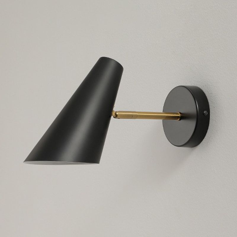 Modern Single Black Bathroom Vanity Light Shaded Metal Bath Bar