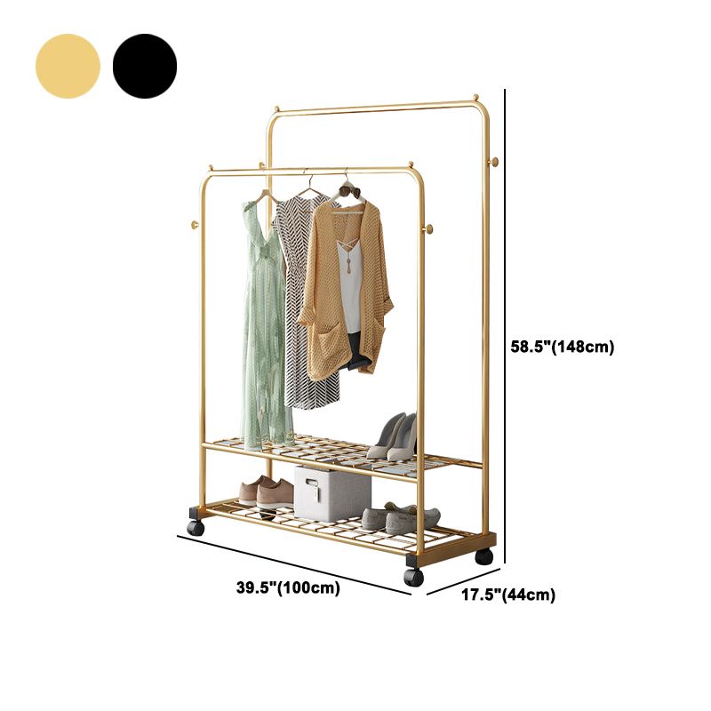 Contemporary Style Wardrobe Metal Bedroom Wardrobe Closet With Shelf