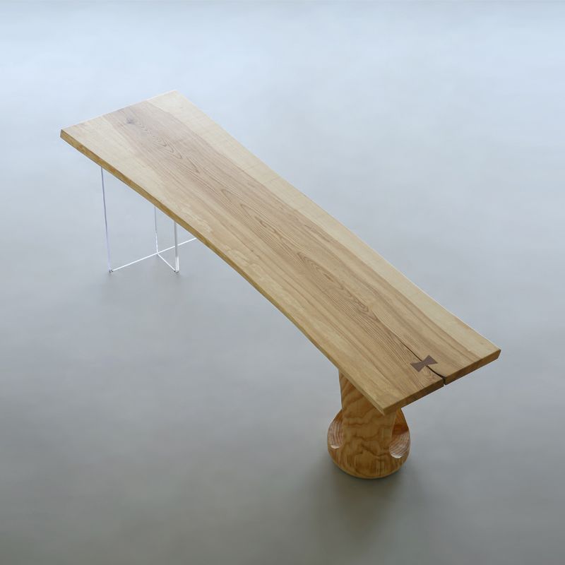 Natural Double Pedestal Table Solid Wood Modern Dinner Room Kitchen Table