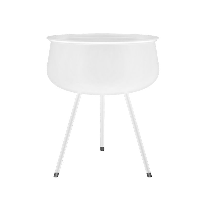 26.5" Tall Mid-Century Round Metal Top Side Table 3 Legs End Table